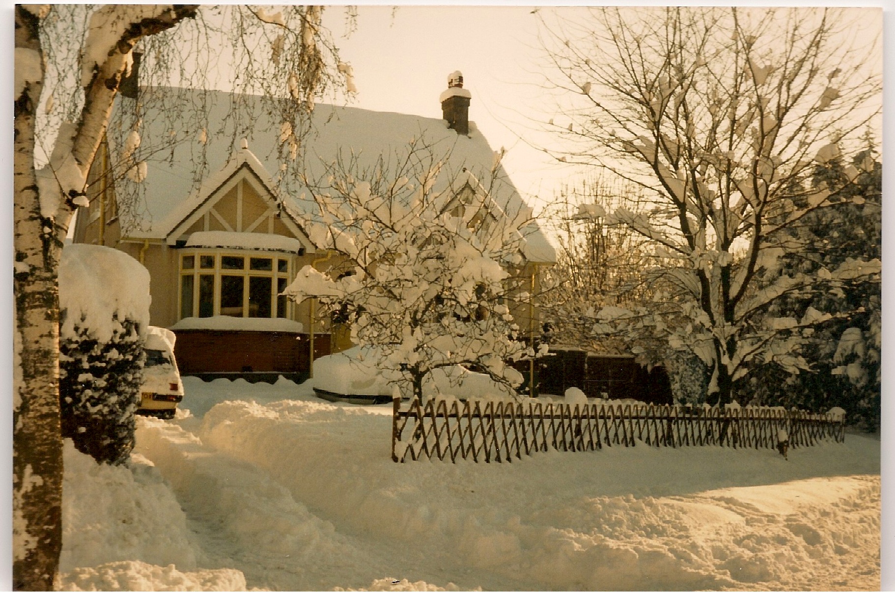  Snow at 27 Wigmore Road in 1987